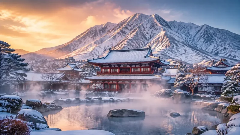 Huaqing Hot Springs in winter